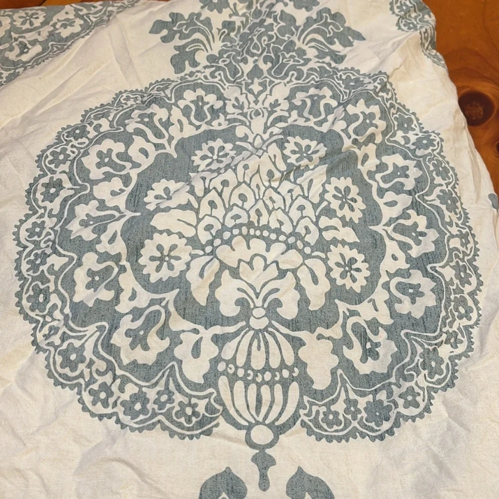 POTTERY BARN *King* Lucianna Medallion Prtinted Duvet Cover 100% Organic